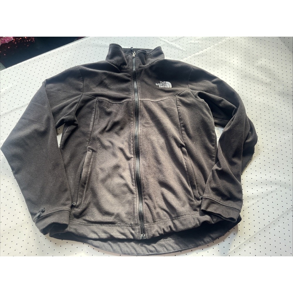The North Face Black Lightweight Full Zip‎ Fleece Base Layer Jacket Women Medium - Picture 3 of 12